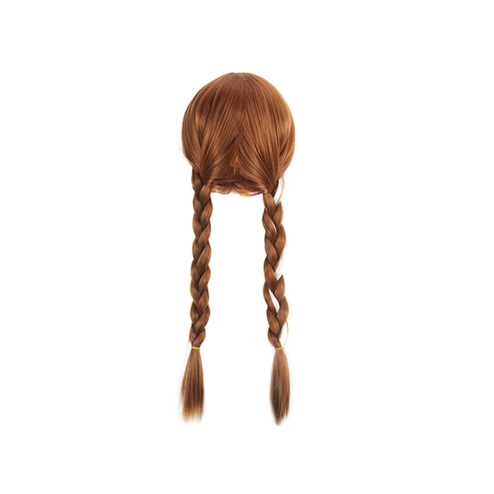 Perruque de cosplay Anna, accessoire de princesse, postiche pour Halloween, perruque synthétique pour jeu de rôle Anna