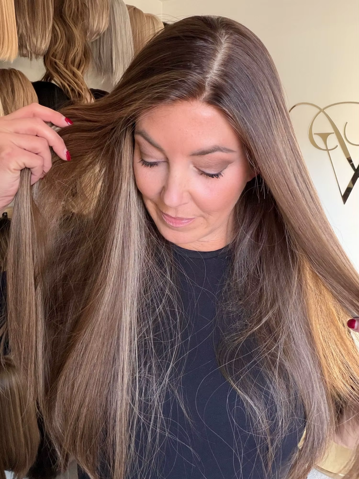 Perruque Lace Front Wig synthétique lisse et naturelle