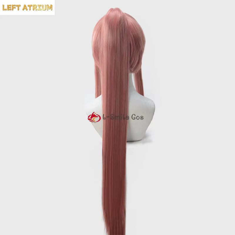 Perruque de Cosplay Monika DDLC avec queue de cheval de 100 cm de long