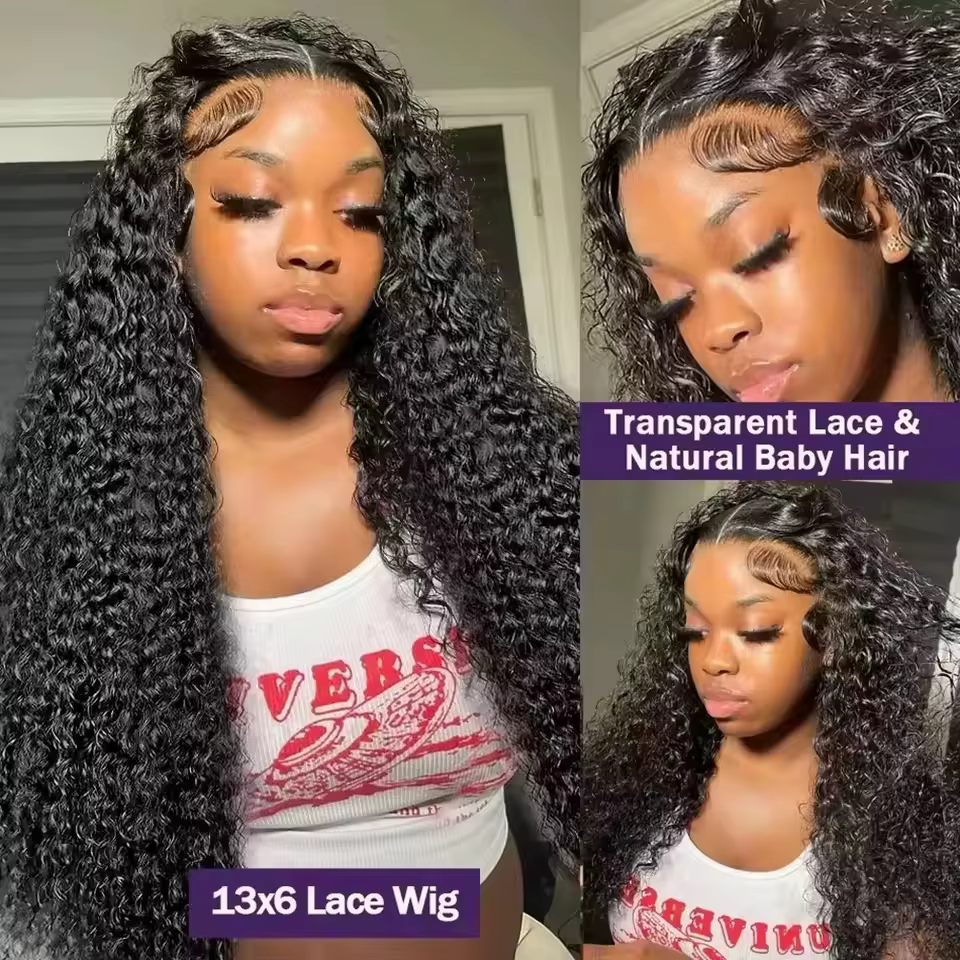 Perruques de cheveux humains bouclés 250% de densité