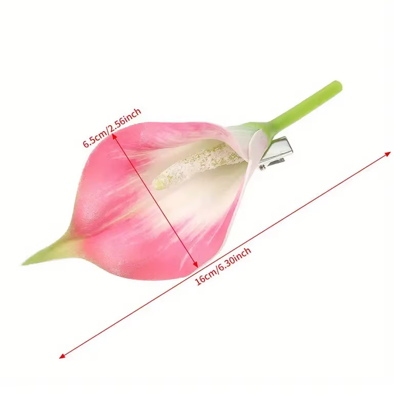 Pinces à cheveux en forme de fleur de lys Calla
