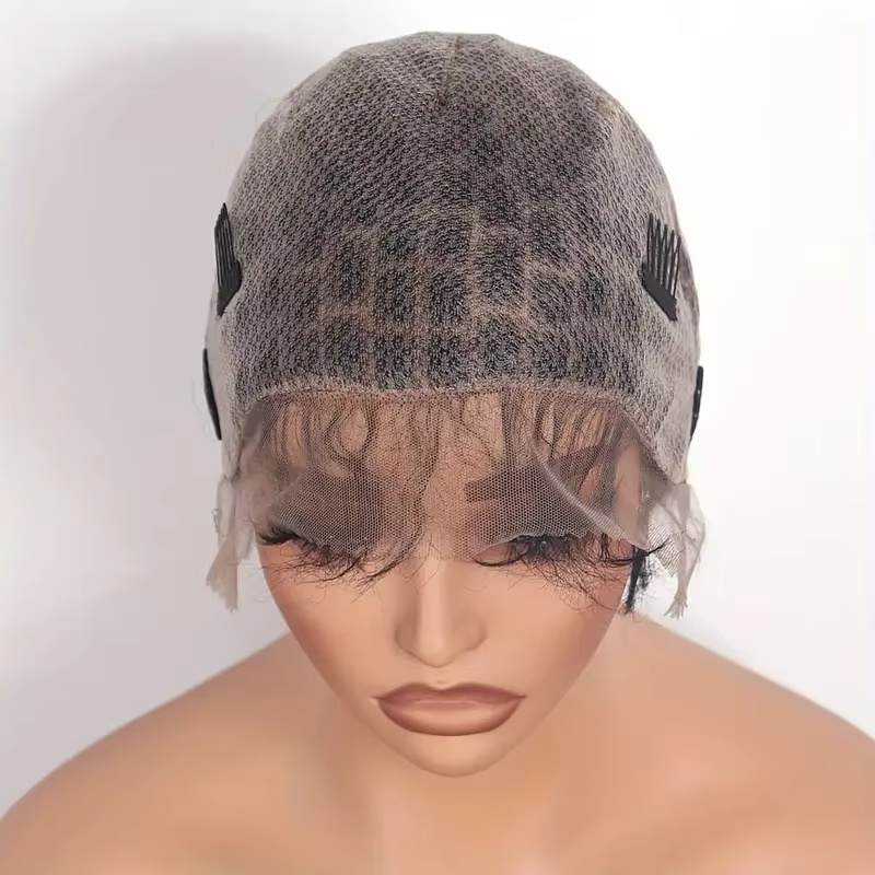 Bonnet perruque Bonnet en dentelle ultraviolette tressée pour femme