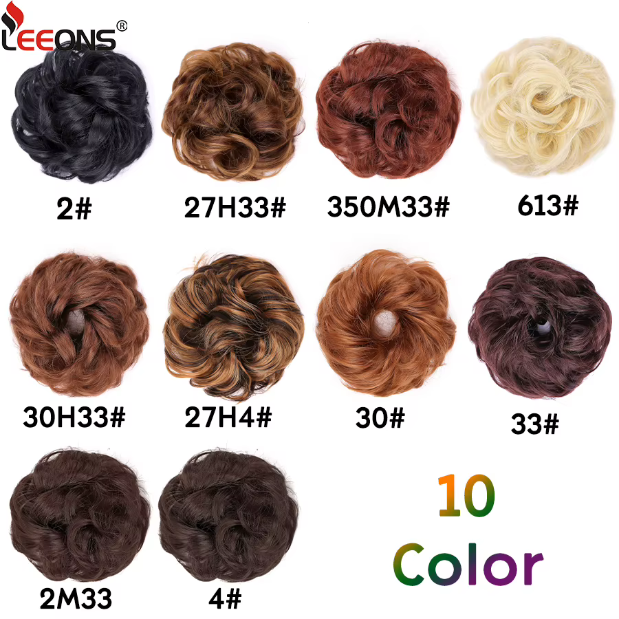 Chignons synthétiques bouclés élastiques