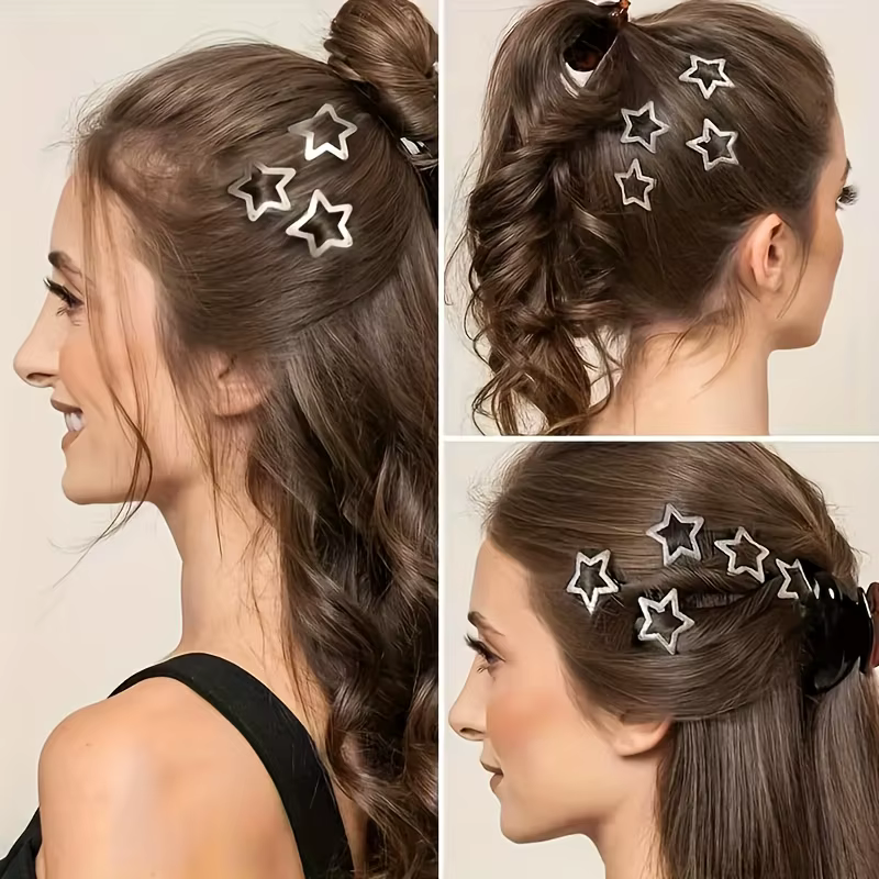 10 pinces à cheveux en forme d'étoile