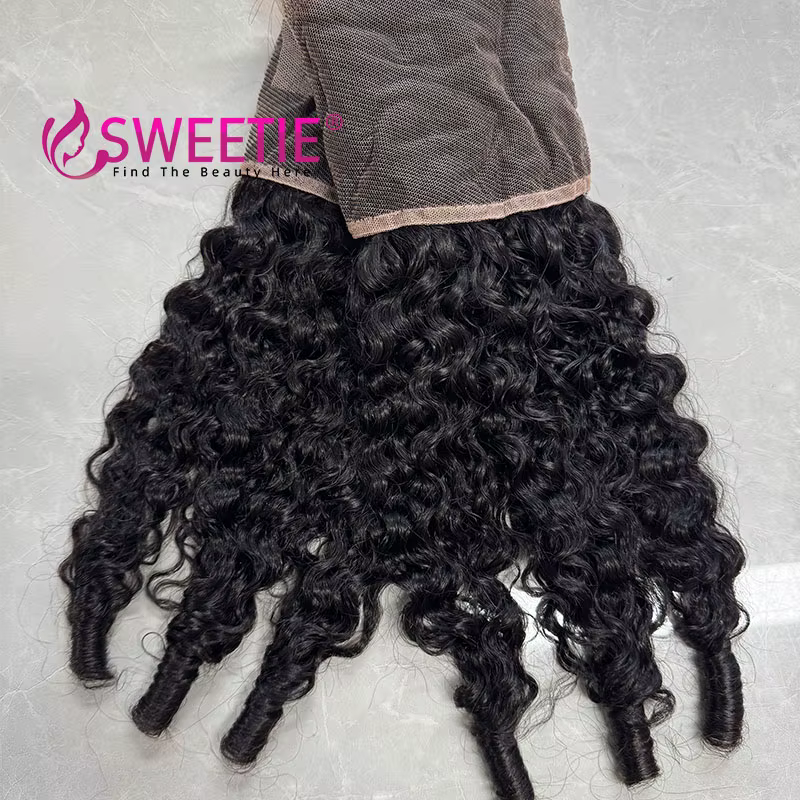 12A cheveux bouclés birmans 13x4 frontale Remy Extensions