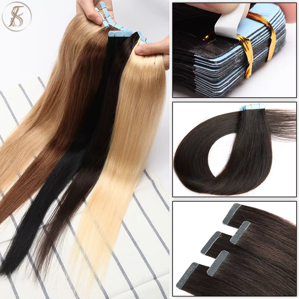 Extensions de Cheveux Humains à Ruban Adhésif