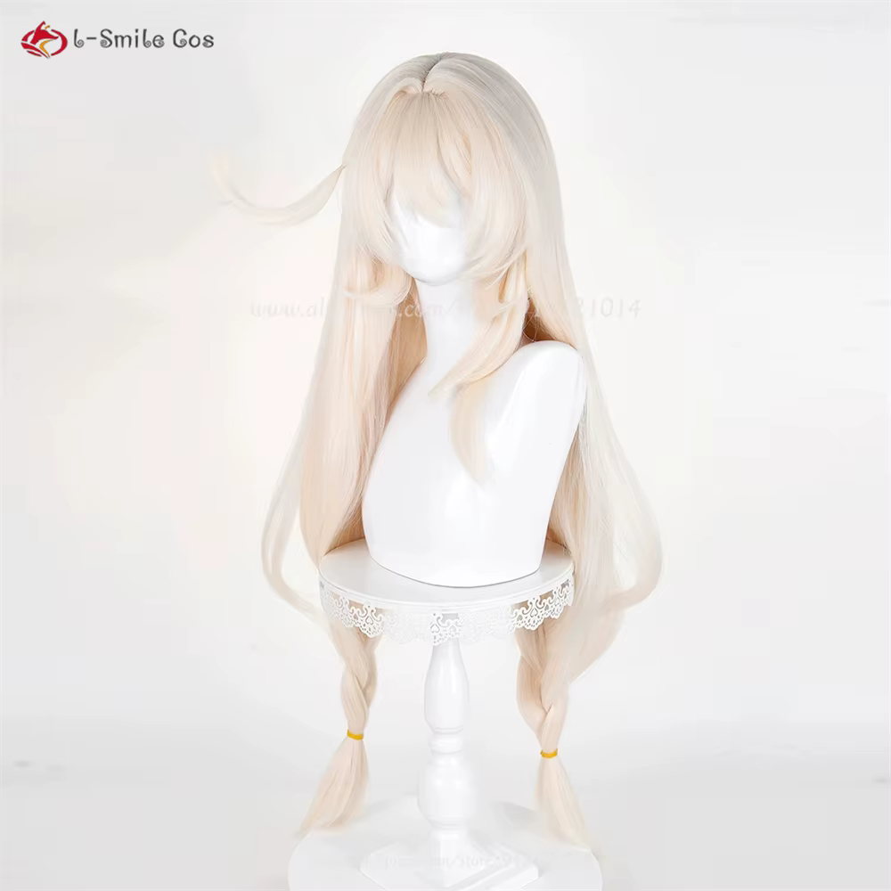 Alice Cosplay perruque 98 cm rose clair doré perruques pour femmes Genshin Cosplay Anime perruque résistant à la chaleur cheveux synthétiques Halloween