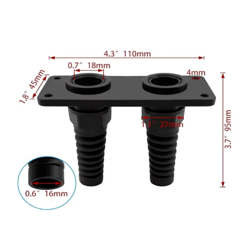 Presse-étoupe marine ISURE avec base en aluminium anodisé, antirouille, anticorrosion, étanche IP68, joint en nylon, écrou de blocage réglable