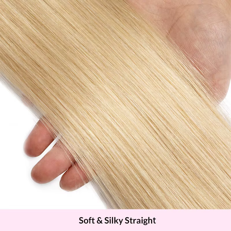 Extensions de cheveux humains à clipser