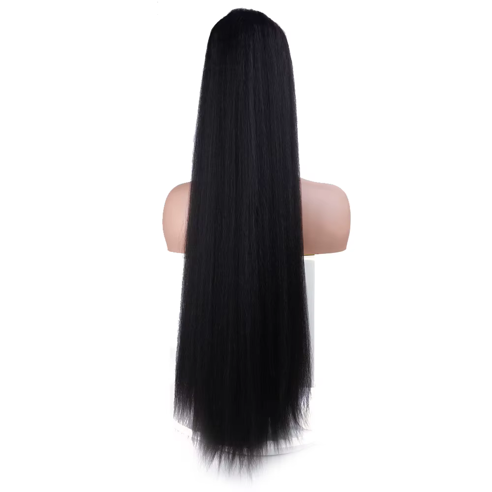 Extensions de queue de cheval synthétiques droites Yaki Extra longues 30 pouces