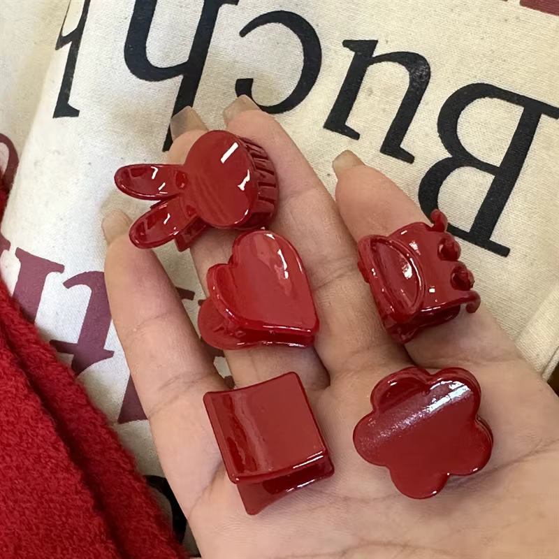 Pinces à cheveux rouges pour femmes