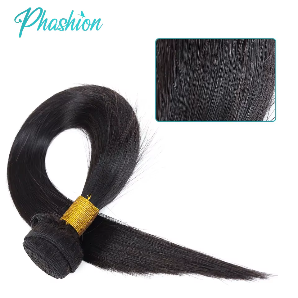 Phashion cheveux humains droits paquets 1/3 pièces/lot 30 32 pouces Remy Extensions