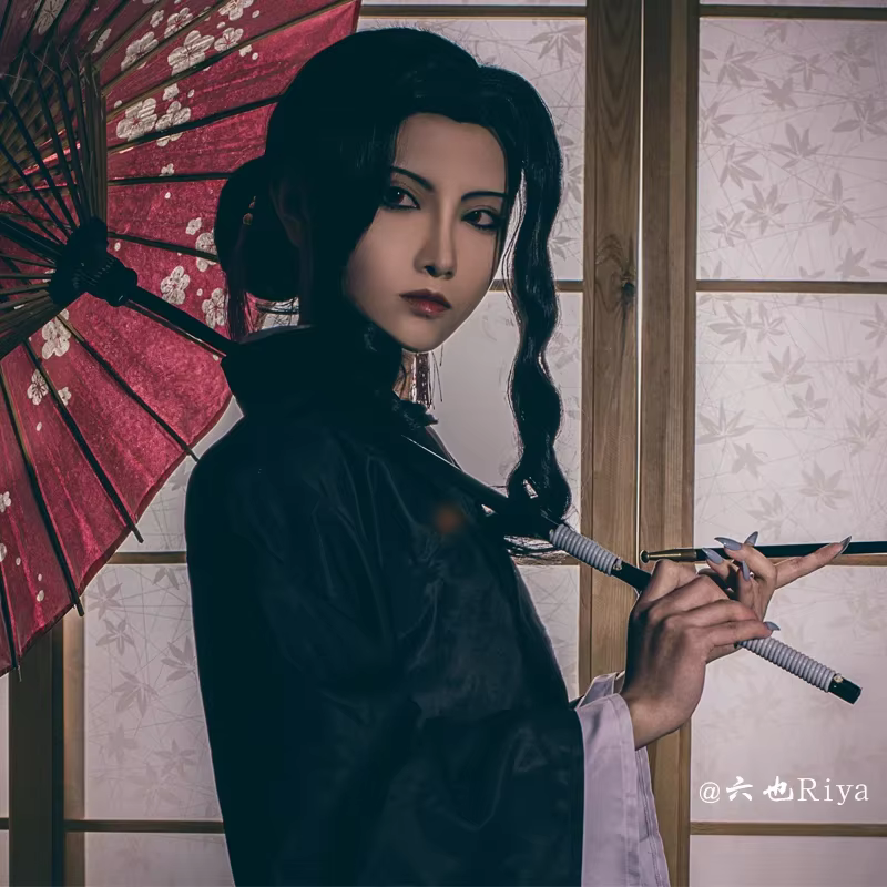 Perruque de cosplay Kimetsu No Yaiba Kibutsuji Muzan