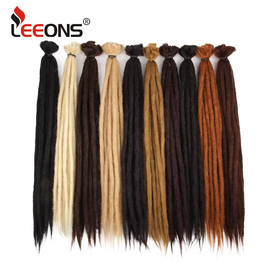 Extensions de dreadlocks synthétiques faites à la main pour femmes