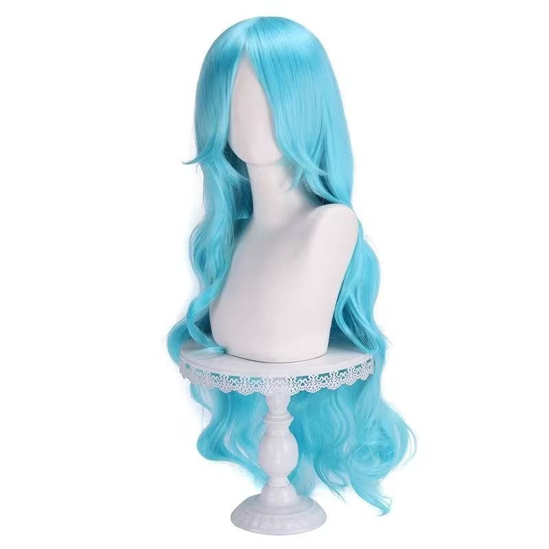 Perruque de Cosplay synthétique longue bouclée Nefertari Vivi