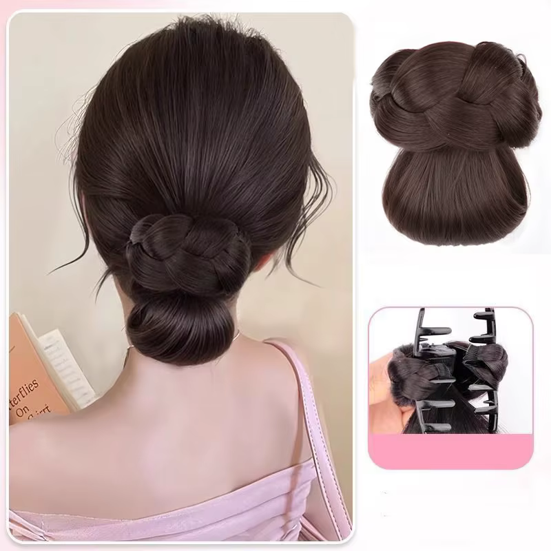 Chignon synthétique avec pince à cheveux