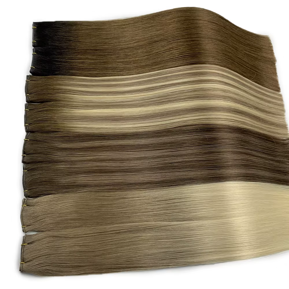 Extensions de cheveux de trame de génie vierge russe à Double tirage
