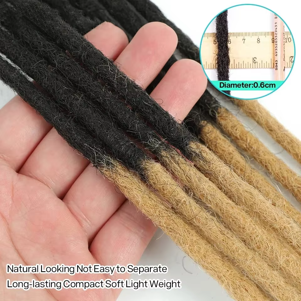 Extensions de cheveux humains brésiliens Dreadlocks Loc crépus droites vente en gros tresses au Crochet