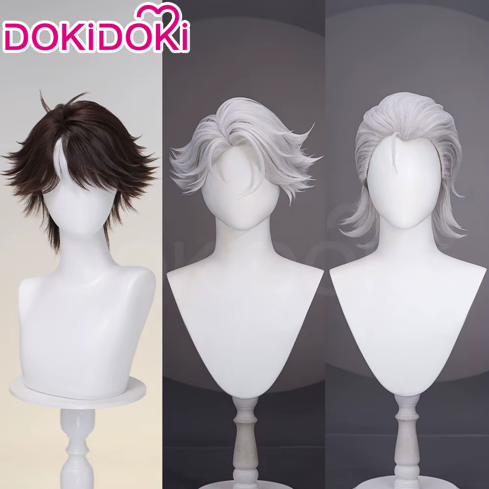 En STOCK belle X Lin Ling perruque Anime TO BE HERO X Cosplay DokiDoki hommes 30 cm noir gris cheveux