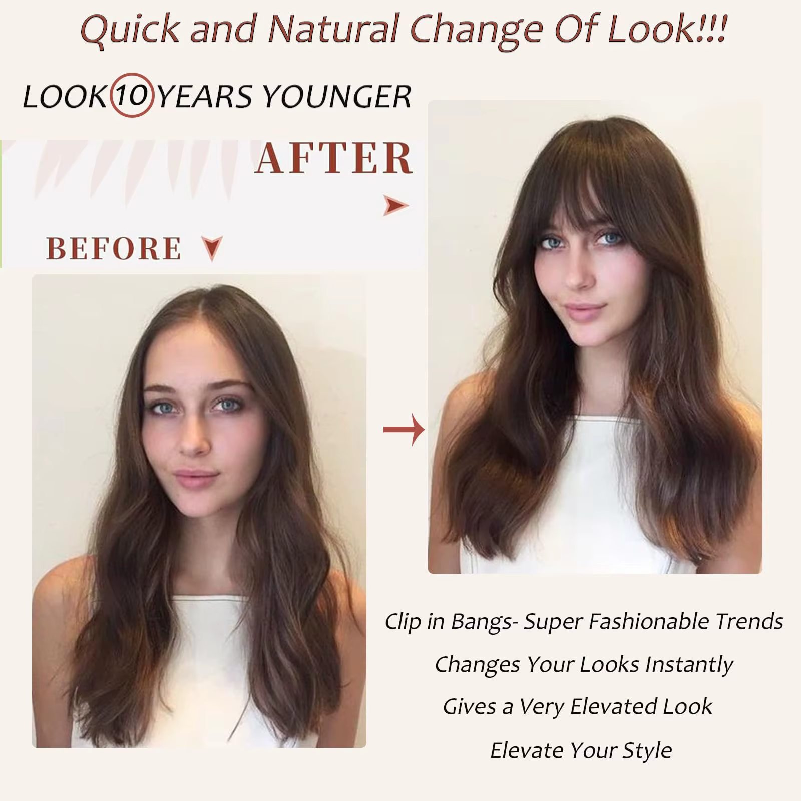 100% cheveux humains frange Extension à clipser franges avant postiches Air
