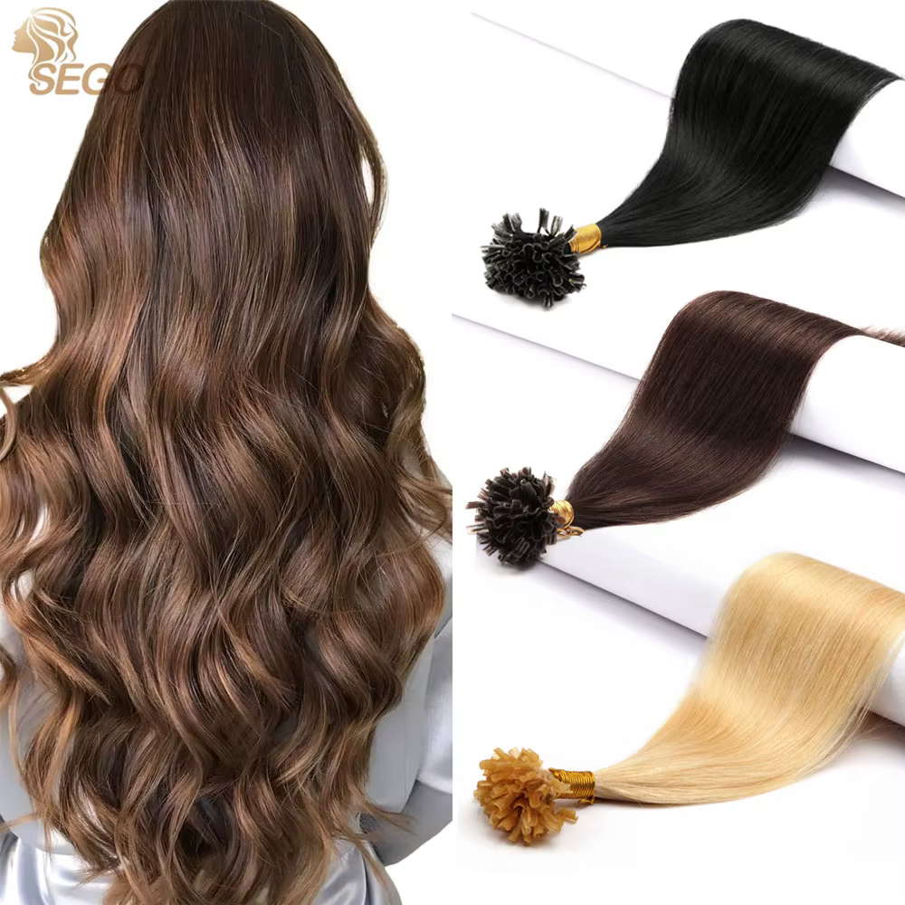 Extensions de cheveux en U