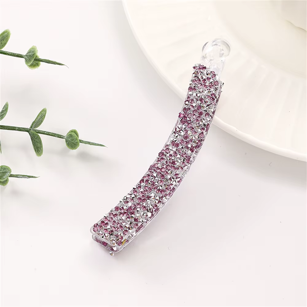Pince à cheveux en cristal Bling pour femmes
