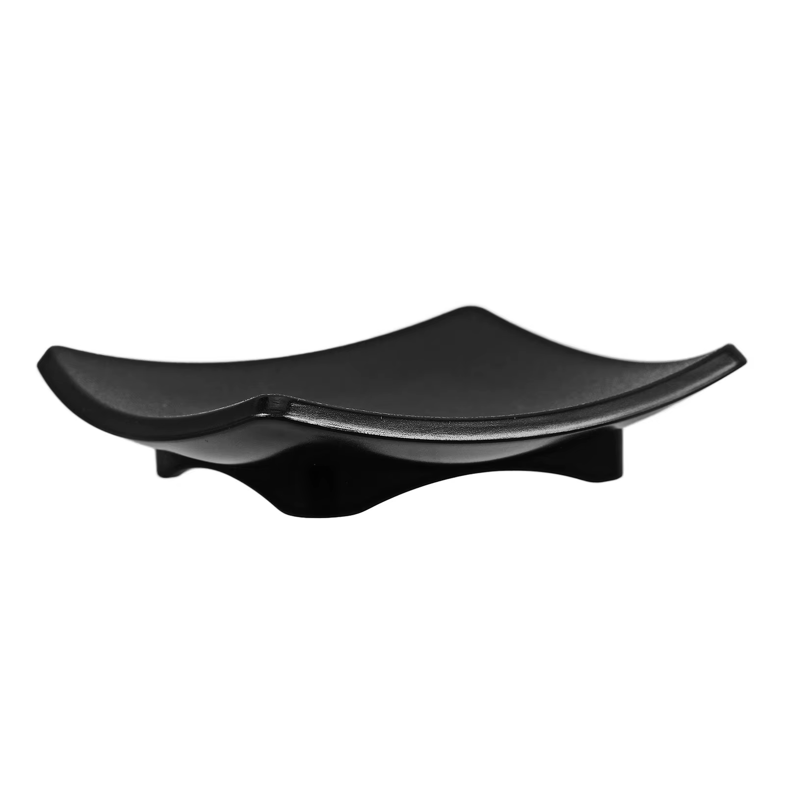 Porte-savon en ABS réutilisable, forme élégante et courbée, base antidérapante, support décoratif pour savon de salle de bain, rangement fonctionnel