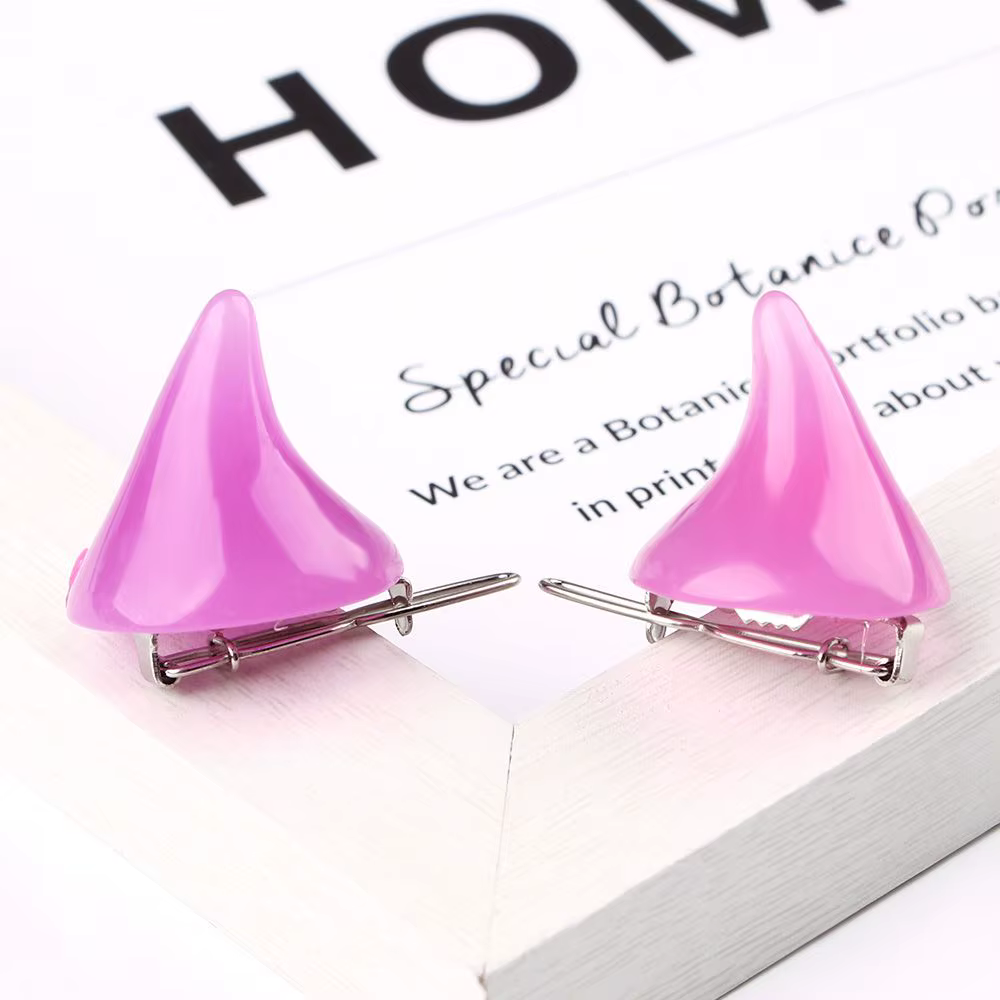 Dame fille belle mignonne 1 paire robe Double fantaisie Barrette diable corne oreille pince Halloween Cosplay épingle à