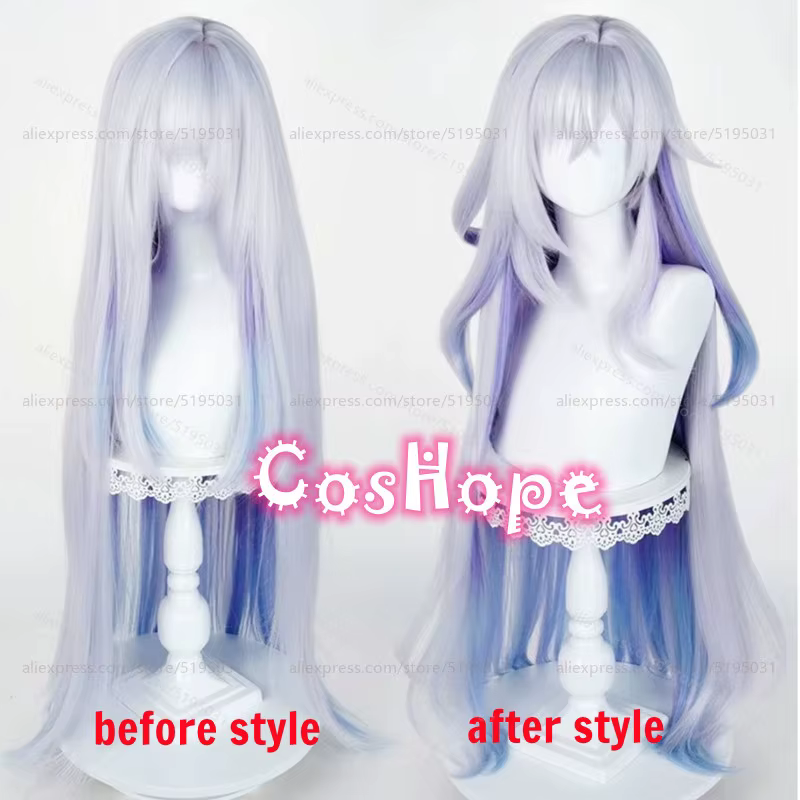 Skirk Cosplay perruque 95 cm longue