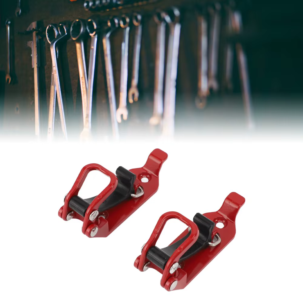 2 supports de pelle pour barres de toit en alliage de zinc, robustes, réglables, pliables, universels, à dégagement rapide