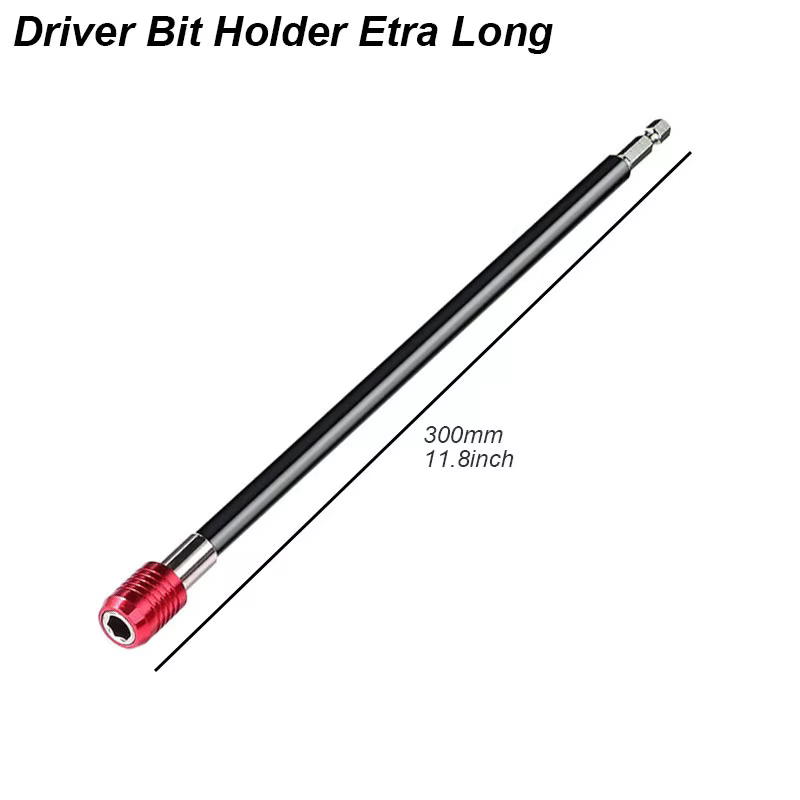Extension de porte-foret magnétique, tige Extra longue, pilote à dégagement rapide, tige d'adaptateur de fixation de barre de 1/4 pouces, outil manuel de 300mm