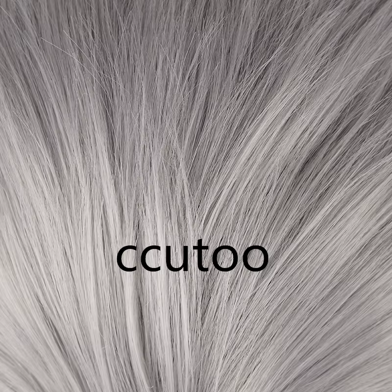 Perruque de Cosplay synthétique Vergil pour hommes, cheveux courts gris argenté, lisses au dos, résistants à la chaleur + bonnet de perruque