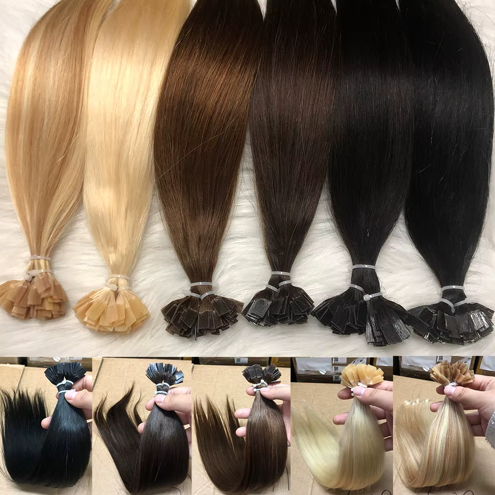 KerBrian-Extensions de cheveux à pointe plate