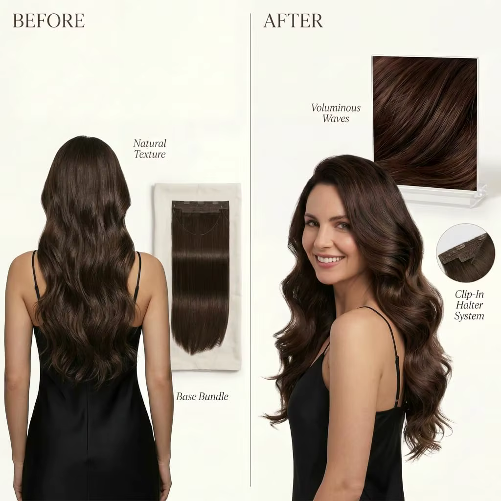 # Extensions de cheveux à 2 fils