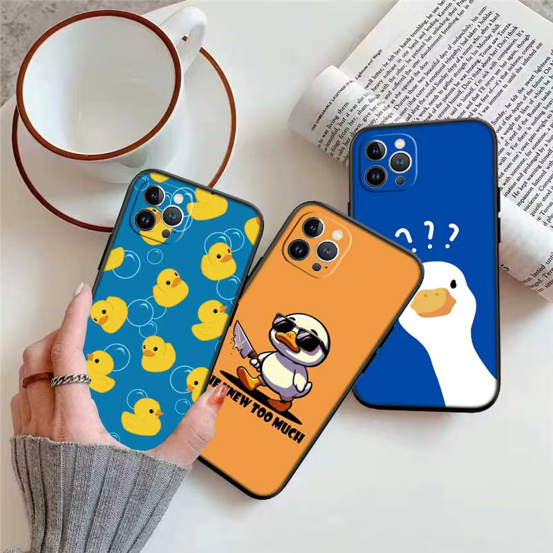 Coque de téléphone dessin animé canard, pour Motorola Moto Edge 60 60s 70 G86 G56 G54 E14 G04S G45 G54 G64 S30 S50 X30 X40 X50 Ultra Pro Power