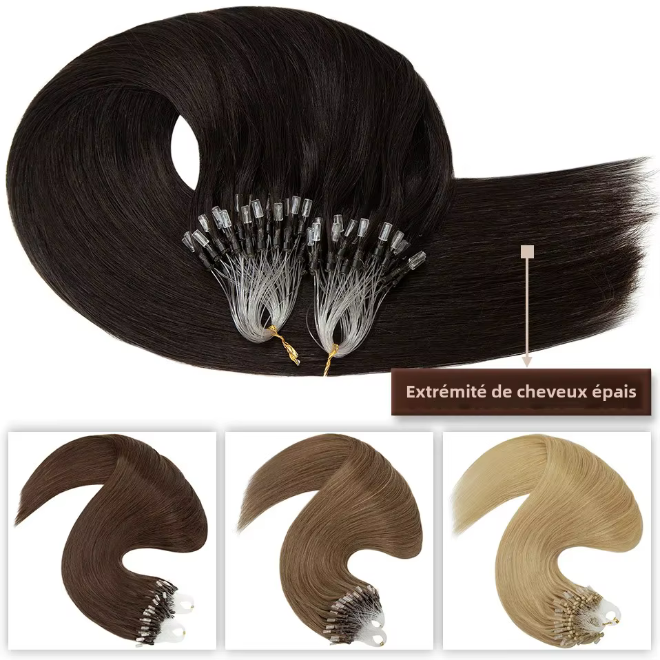 S-noilite 0.5g Micro boucle Extensions de cheveux humains extrémité saine