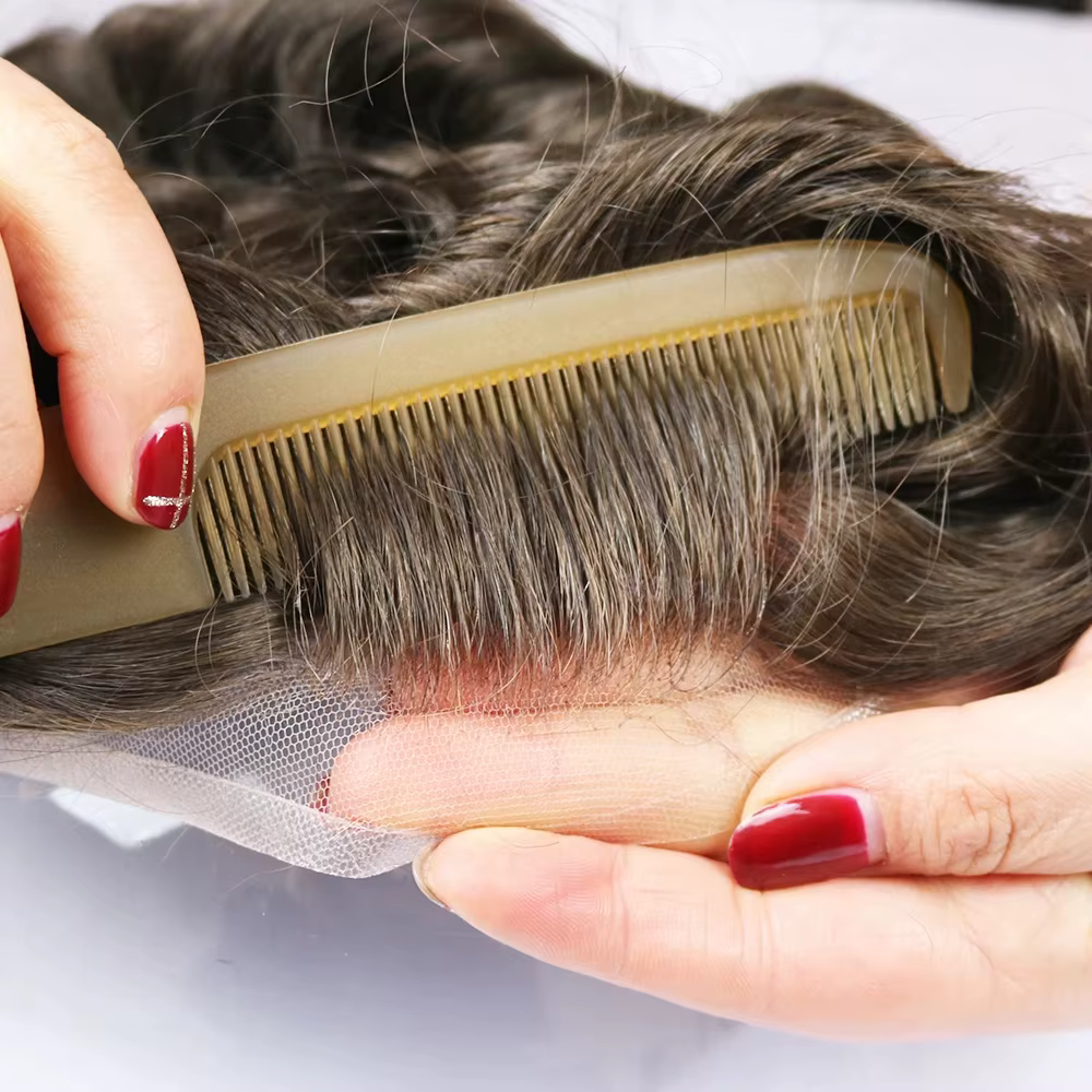 Prothèse capillaire invisible et confortable pour hommes