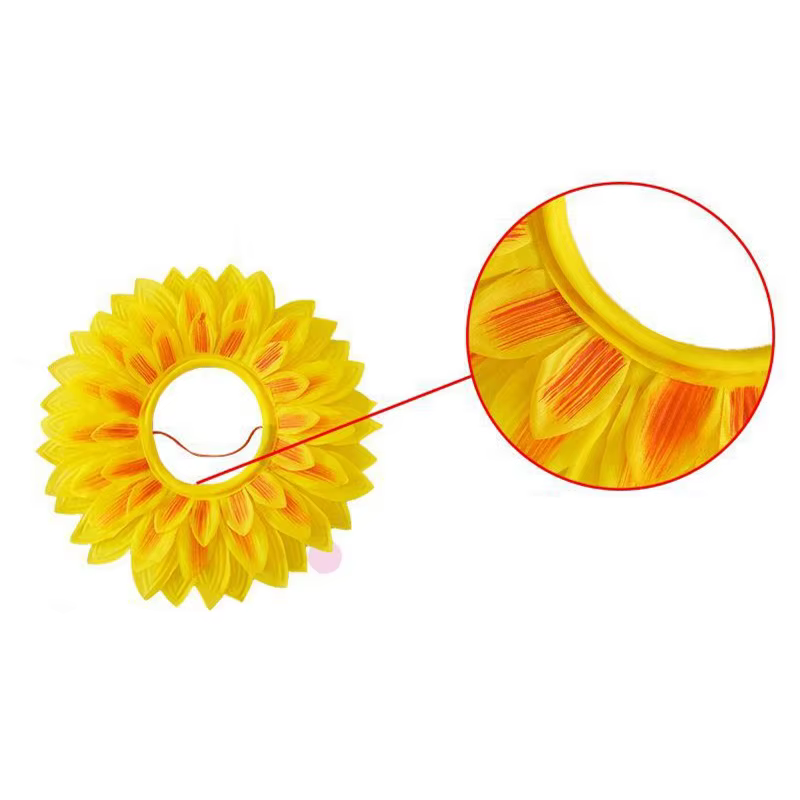 Couvre-chef tournesol 42cm, accessoires de Performance amusants, chapeau de tournesol, capuche pour fête de danse, jeux de Festival, accessoire de Costume pour enfants