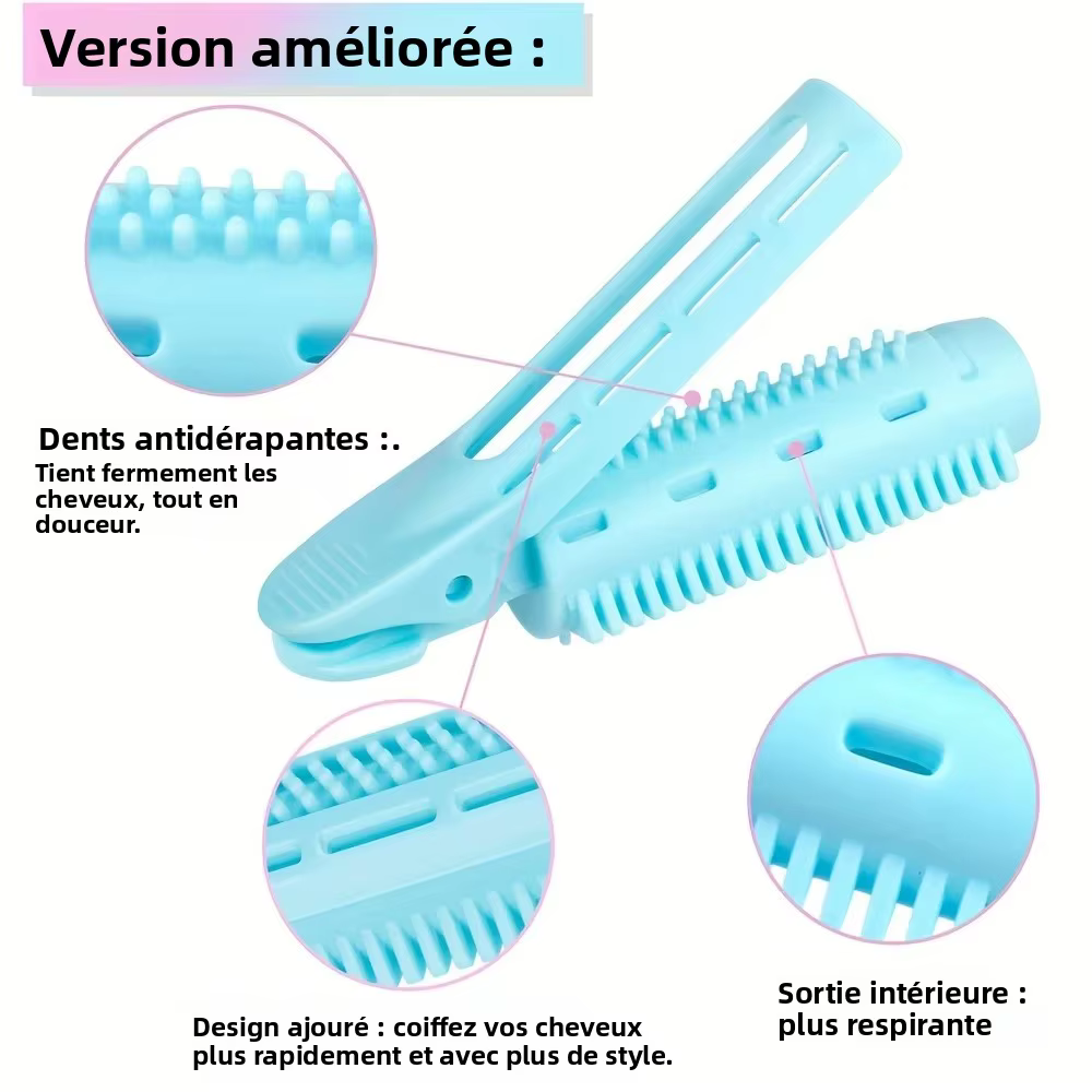 Pinces à racines de cheveux moelleuses et bouclées