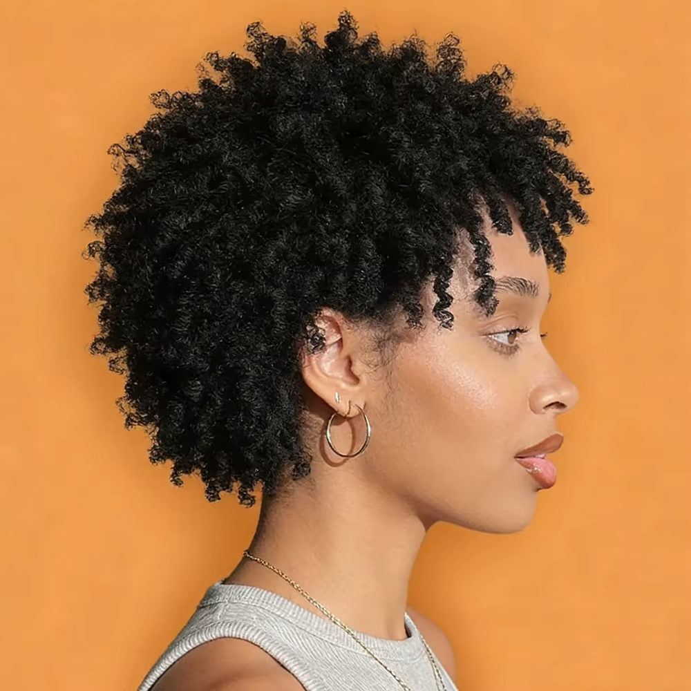 Perruque Lace Front Wig 100% naturelle bouclée