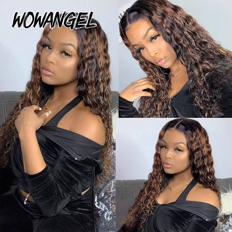 WOWANGEL Perruque sans colle prête à porter
