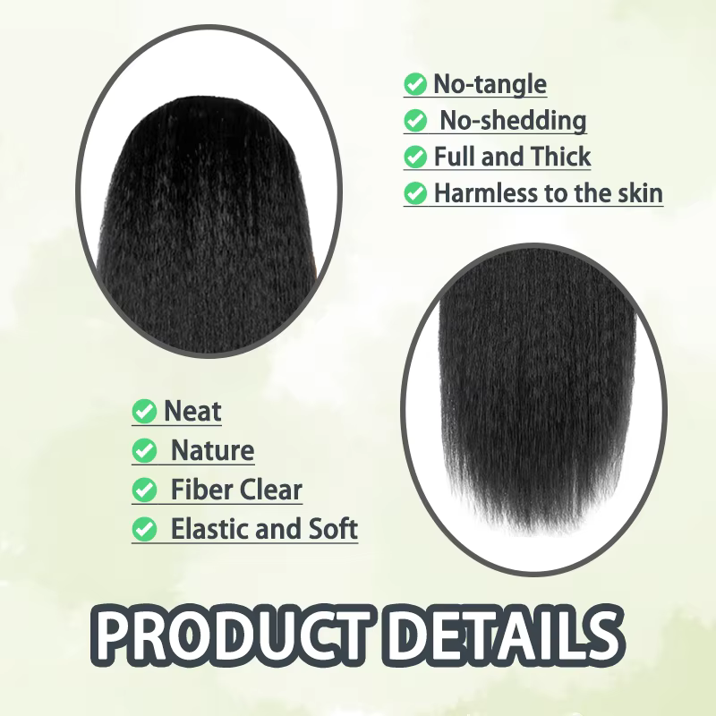 Perruque synthétique Yaki Kinky Straight de 22/28/30 pouces, prête à porter, sans colle, pré-épilée et pré-coupée, pour femmes noires
