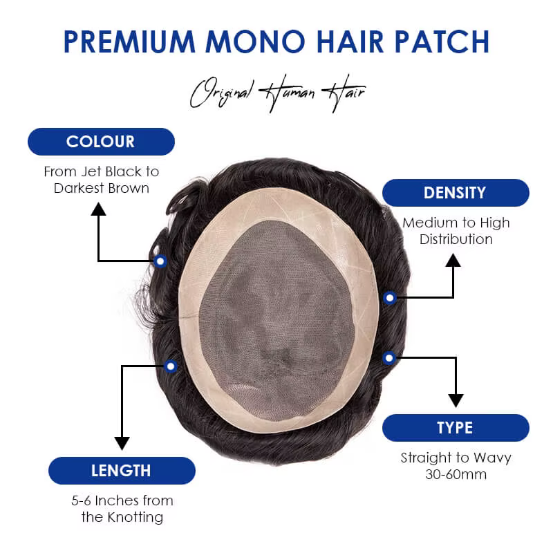Prothèse capillaire mono pour homme