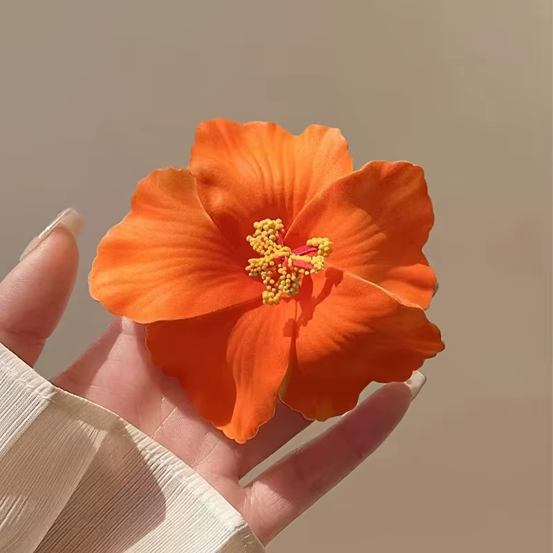 8 pinces à cheveux fleurs hawaïennes