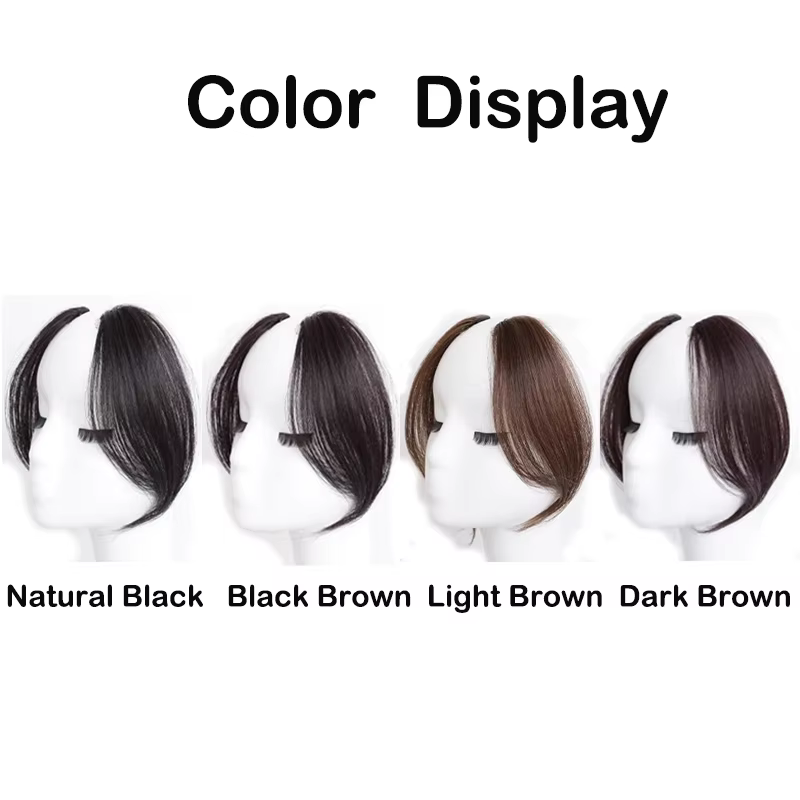 Extensions de cheveux synthétiques à frange centrale