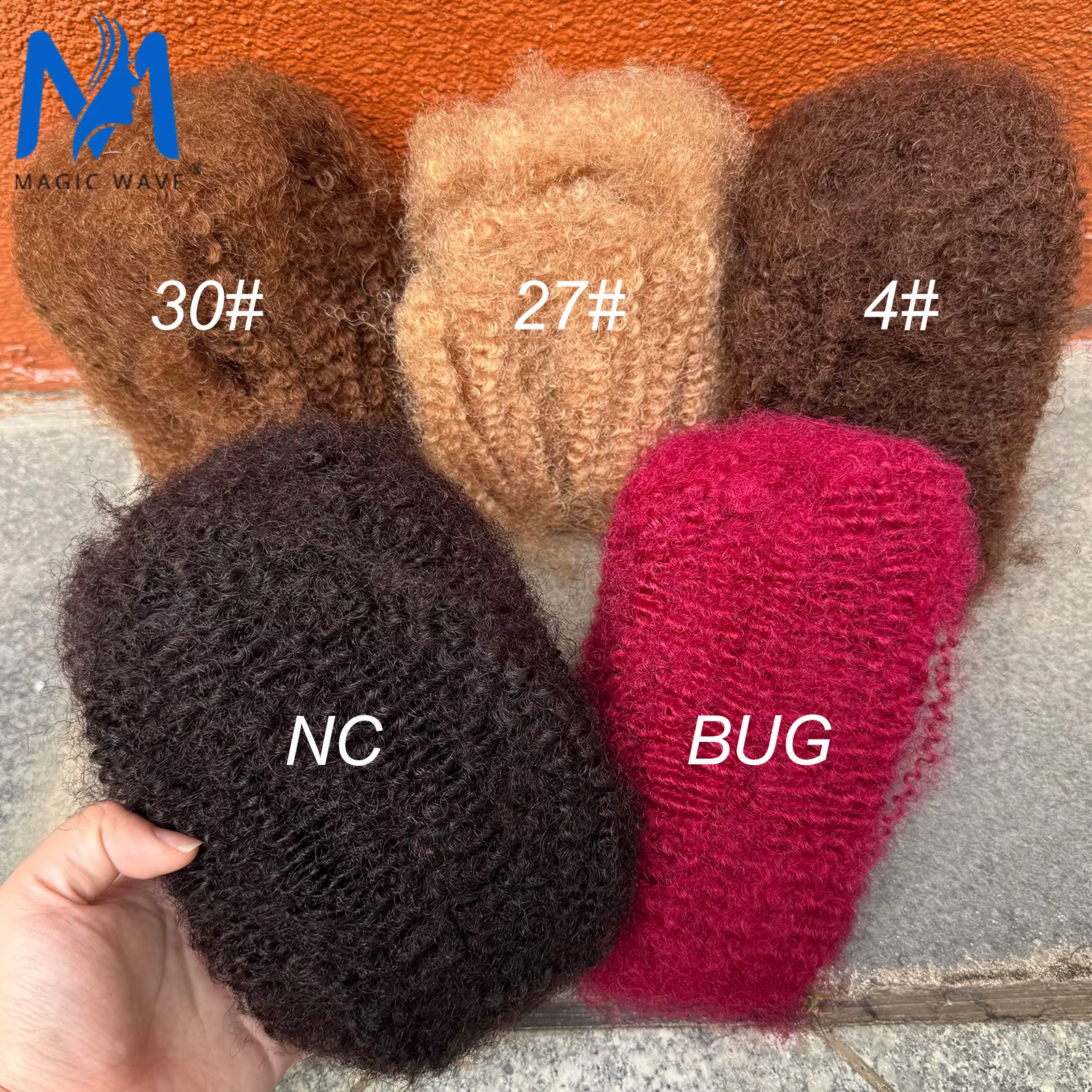 Afro crépus bouclés 4C Extension de cheveux humains 30g 50 g/paquet sans trame brésilien Remy en vrac pour Locs Micro
