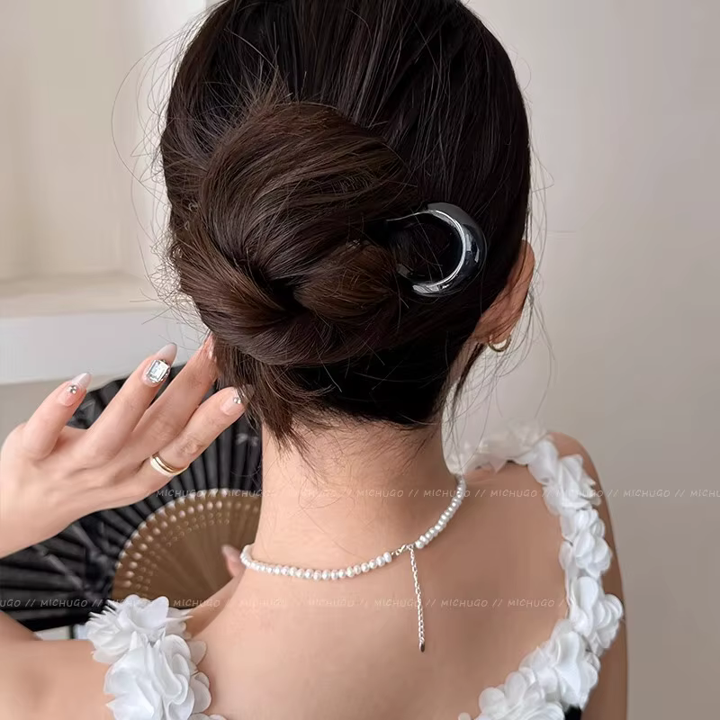 Pince à cheveux en acétate vintage pour femmes et filles