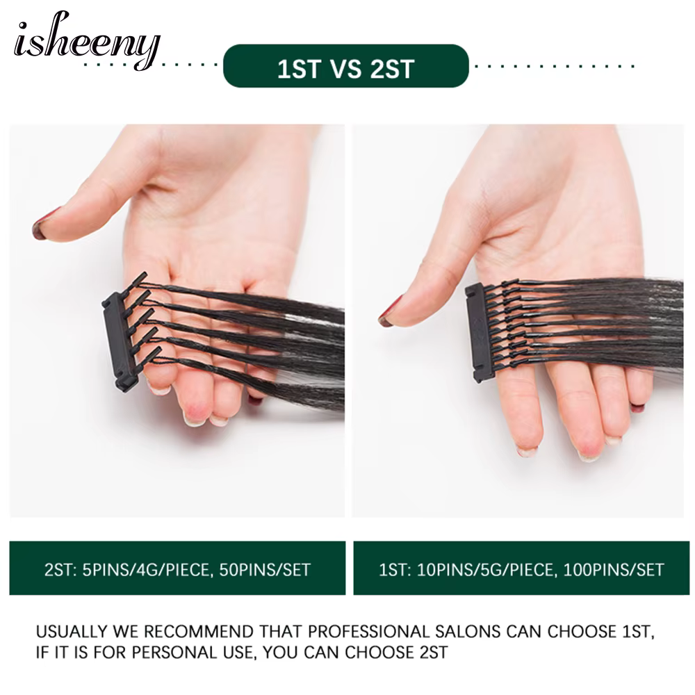 Isheeny – Extensions de cheveux pièces/ensemble naturels