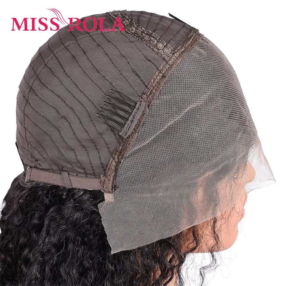 Miss Rola-Perruque Brésilienne Bouclée, Cheveux Naturels Remy, Coupe Pixie, Balayage Noir 99J, 13x4, 12A