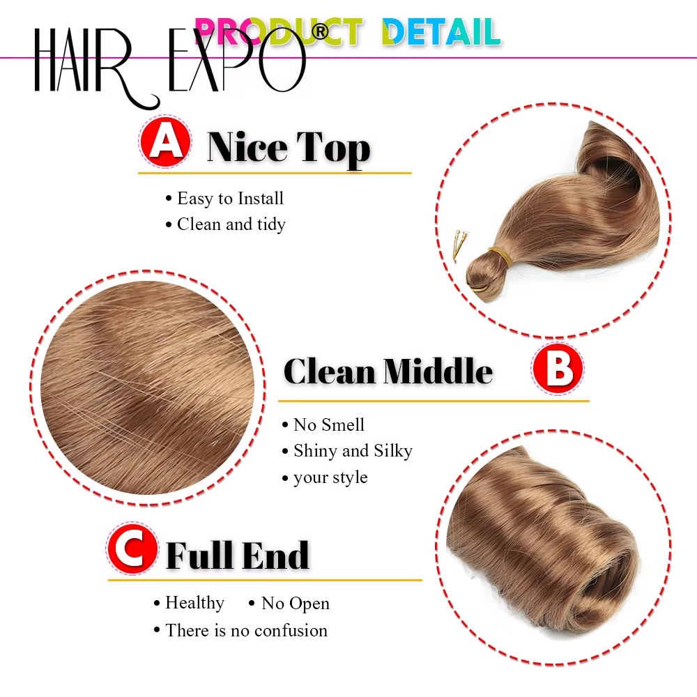 Boucles françaises tressage Extensions de cheveux